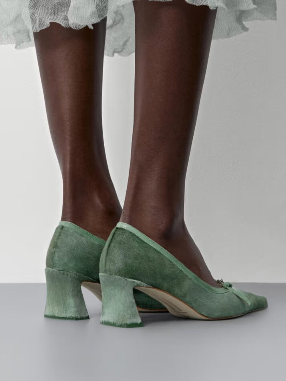 Miista Aquamarine Ponyhair Leather Puqhy Courts - Picture 3 of 15